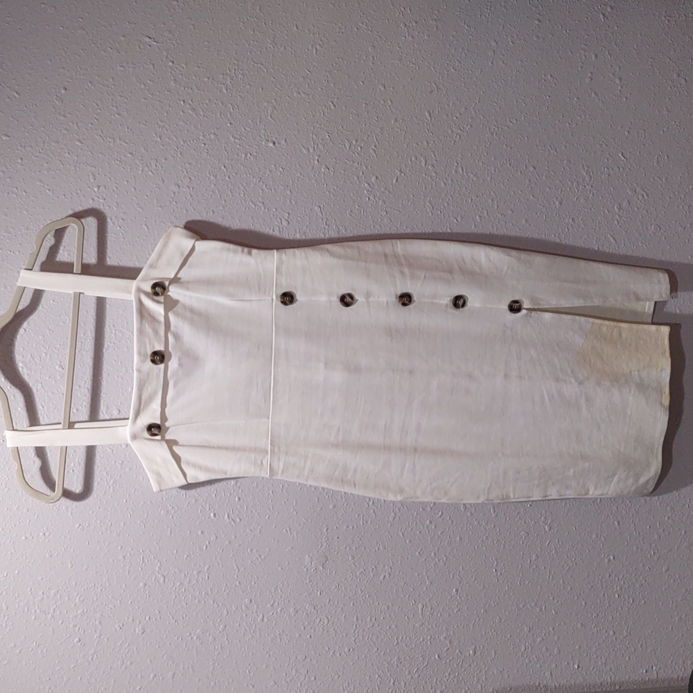 StellaLuce off-white Sz L stretch dress